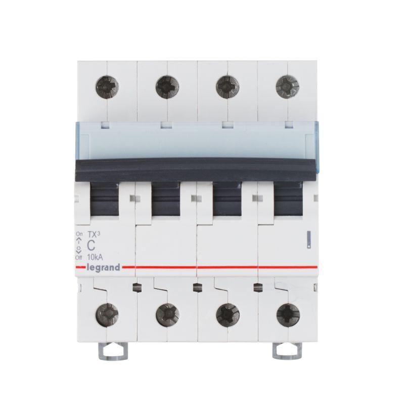Выключатель автоматический модульный 4п C 13А 10кА TX3 6000 4мод. 400В Leg 403957