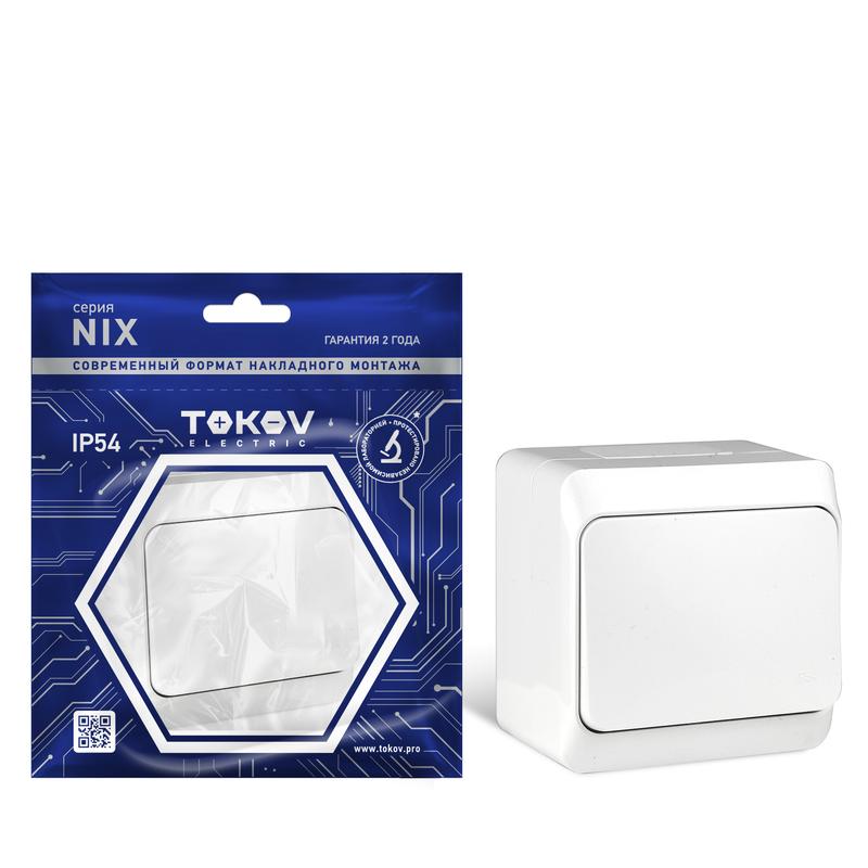 Переключатель 1-кл. ОП Nix 10А IP54 250В бел. TOKOV ELECTRIC TKE-NX-P1-C01-IP54