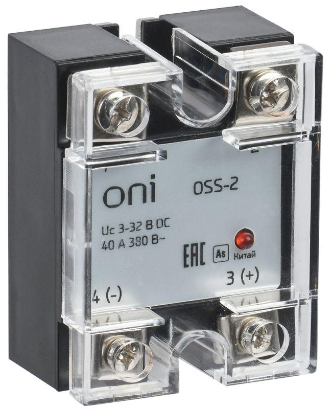 Реле твердотельное OSS-2 40А 380В AC 3-32В DC ONI OSS-2-3-40-B